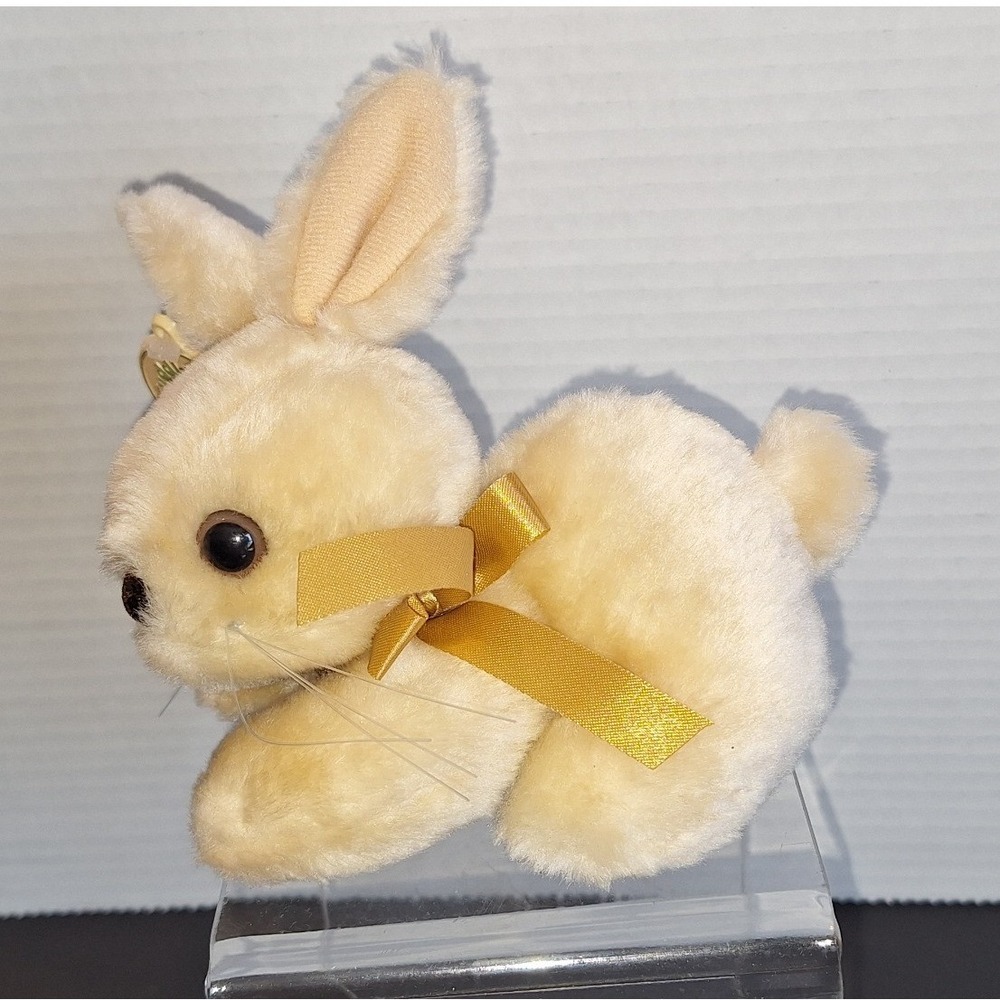 Vintage 80s cuddle wit tan 5 inch bunny rabbit easter